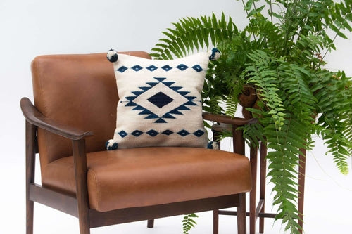 Coussin d'Artisanat Diamant Bleu : Géométrie Sacrée